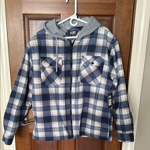 Blue Plaid Men's Lightweight Jacket